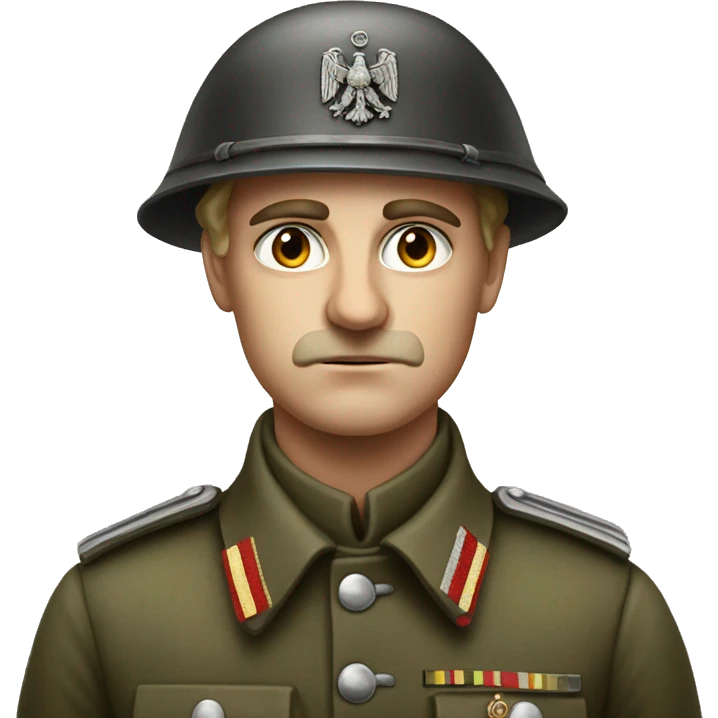 serious german soldier the middle of the XX century emoji