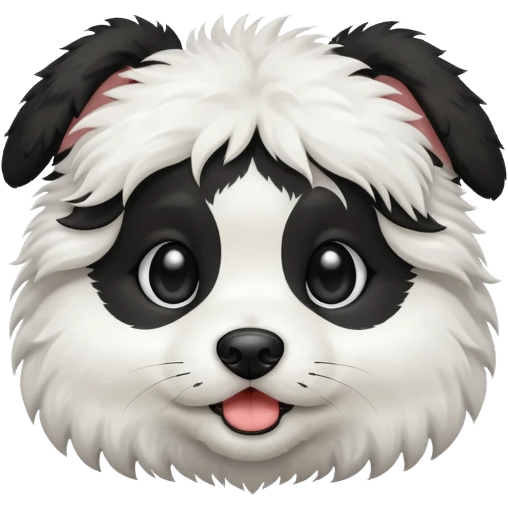 Black and white puppy emoji