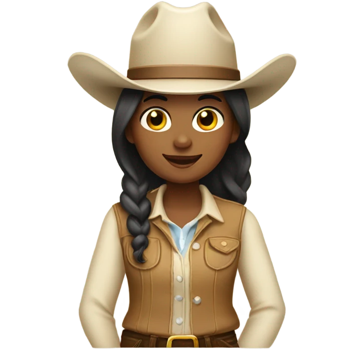 cowgirl cream hat  emoji