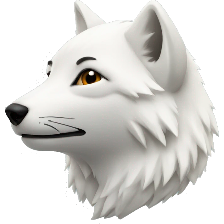 polar fox in profile emoji