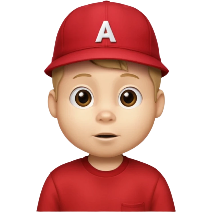 CHIPMUNK ALVIN FROM ALVIN AND THE CHIPMUNKS WITH RED SHIRT AND RED HAT VERY SKINNY AND MALNOURISHED. SKINNY THIN BODY emoji