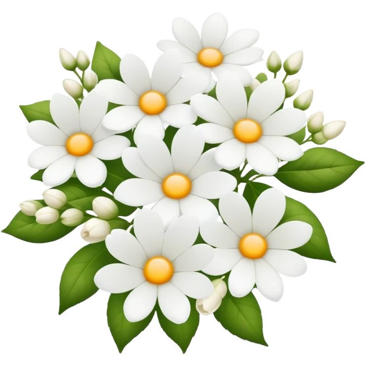 White flowers emoji