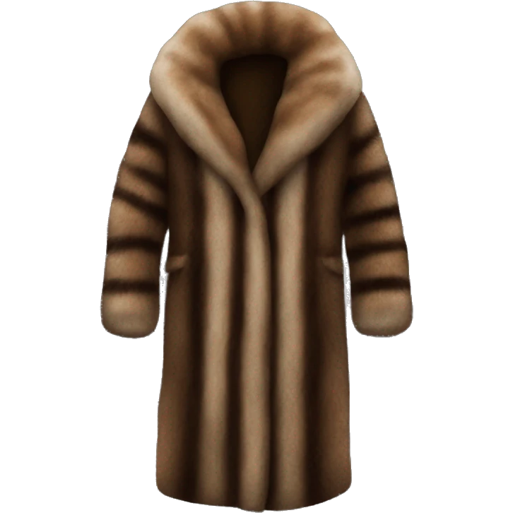Luxurious brown full length fur coat emoji