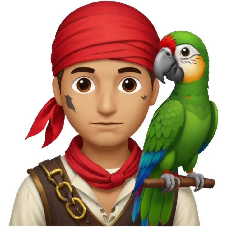 pirate and parrot emoji