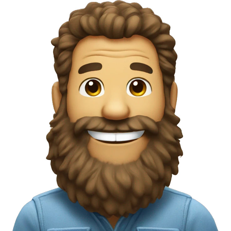 hairy beard laughing
 emoji