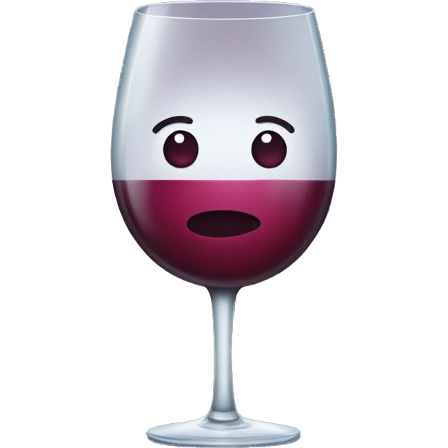 wine glass emoji that is 97% filled with wine  emoji
