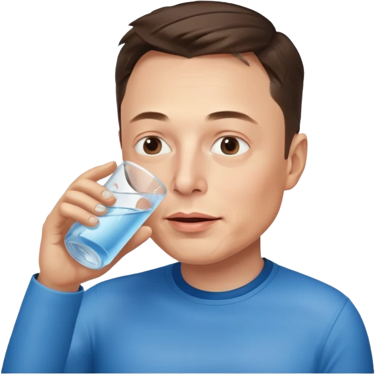 Elon musk drinking water emoji