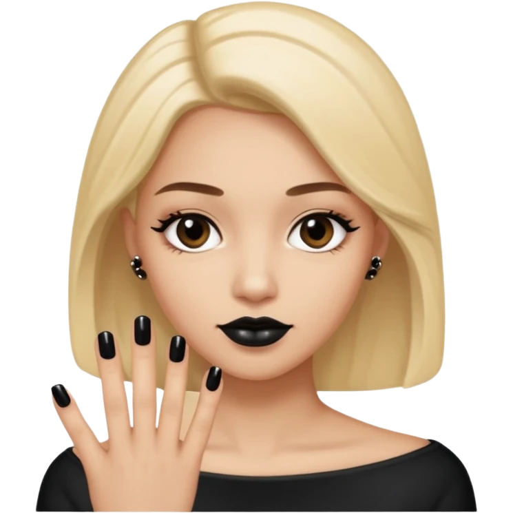  With ber Black nail emoji