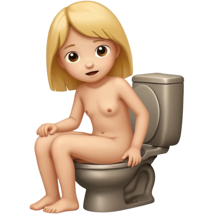 10 year old child girl naked  pooping emoji