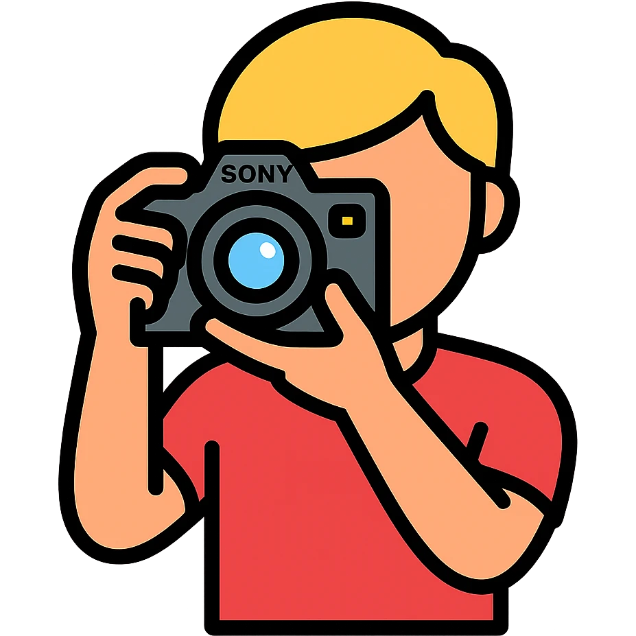 photographer with sony camera emoji