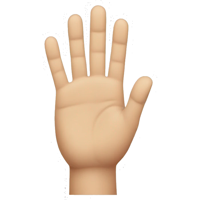 hand making number 4 emoji