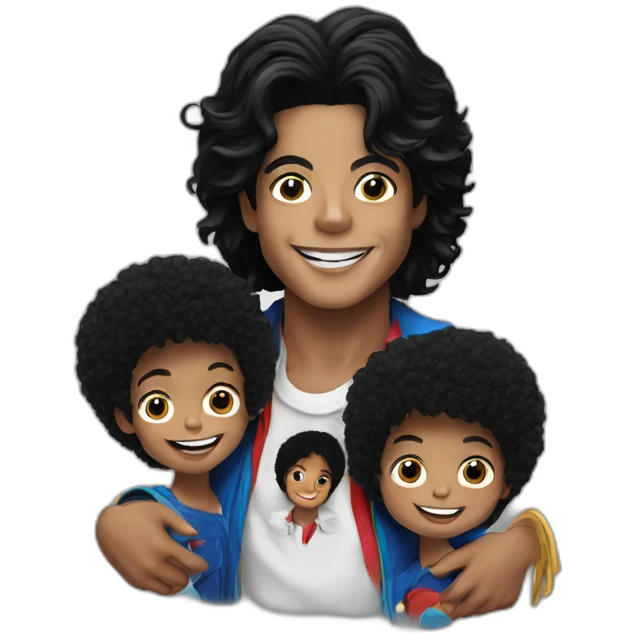 michael jackson with kids emoji