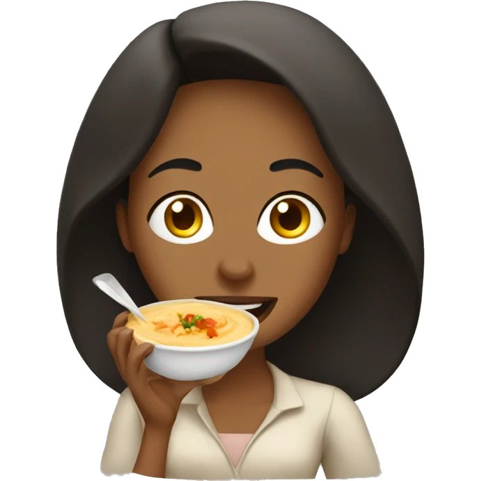 woman enjoying hummus emoji