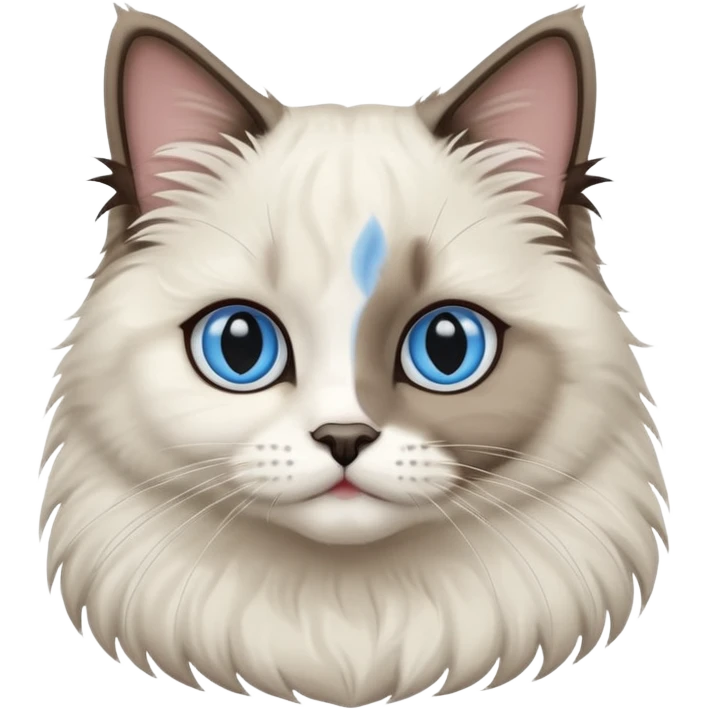 Bicolor seal point Ragdoll cat  emoji