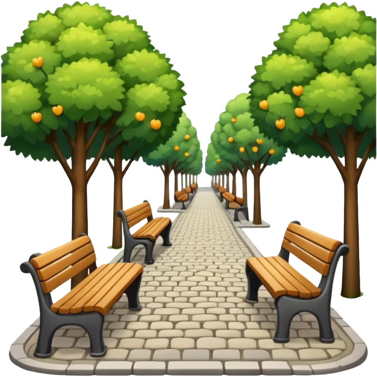 city street with small park emoji