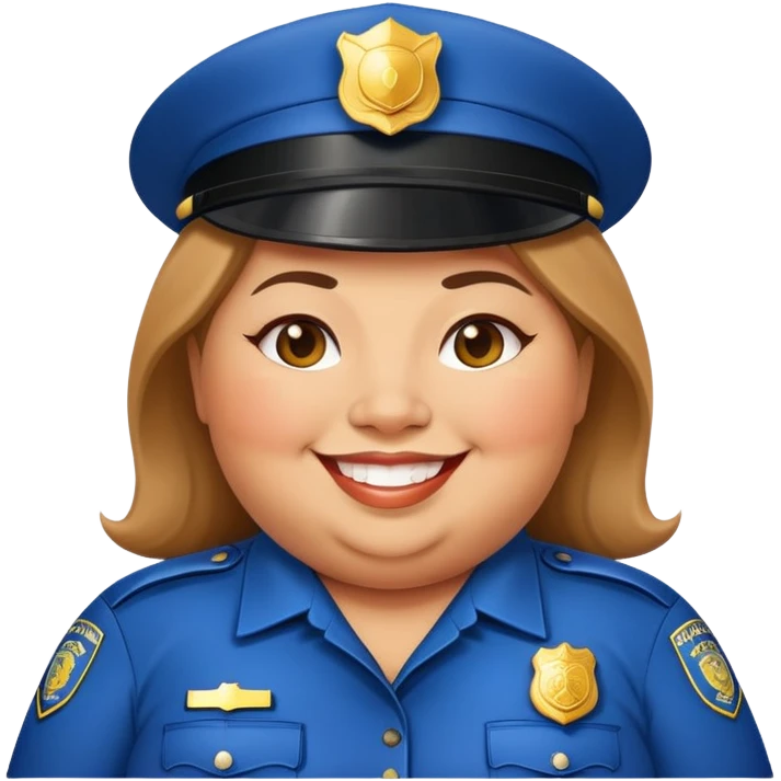 Fat police woman emoji