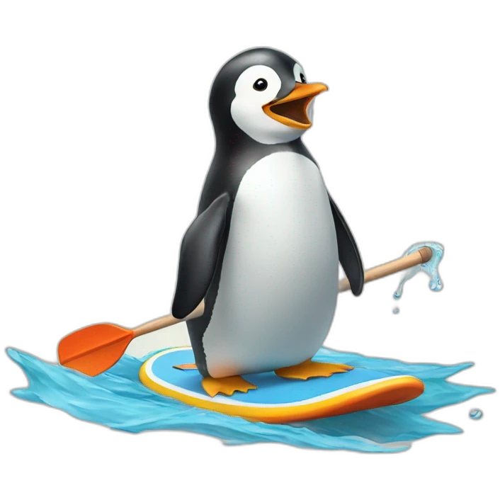 penguin playing paddle emoji