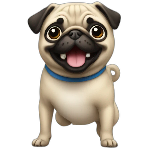 Pug dancing emoji