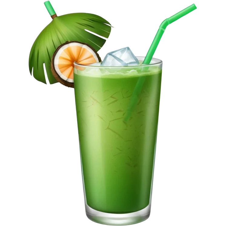 green coconut drink emoji