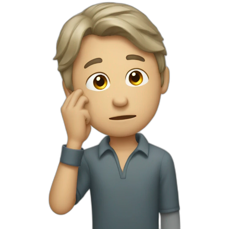 man scratching head emoji