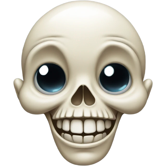 Skeleton face laughing emoji
