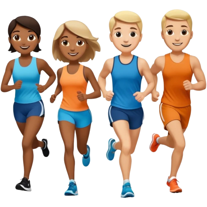 running at run club love fitness and social events emoji