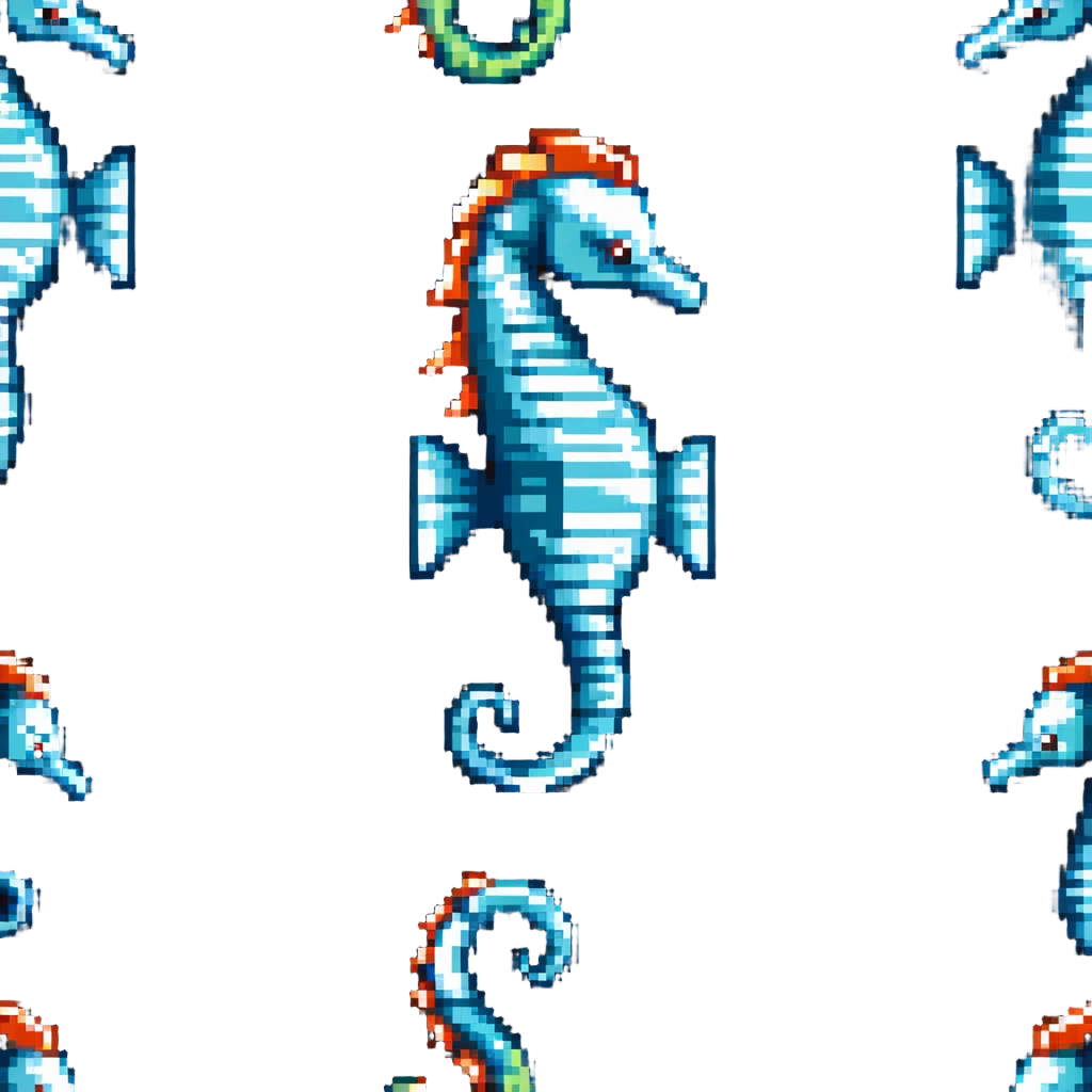 seahorse swimming emoji