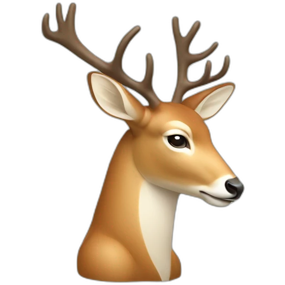 humanlike-deer-thinking-pondering-with-hand-placed-on-head emoji