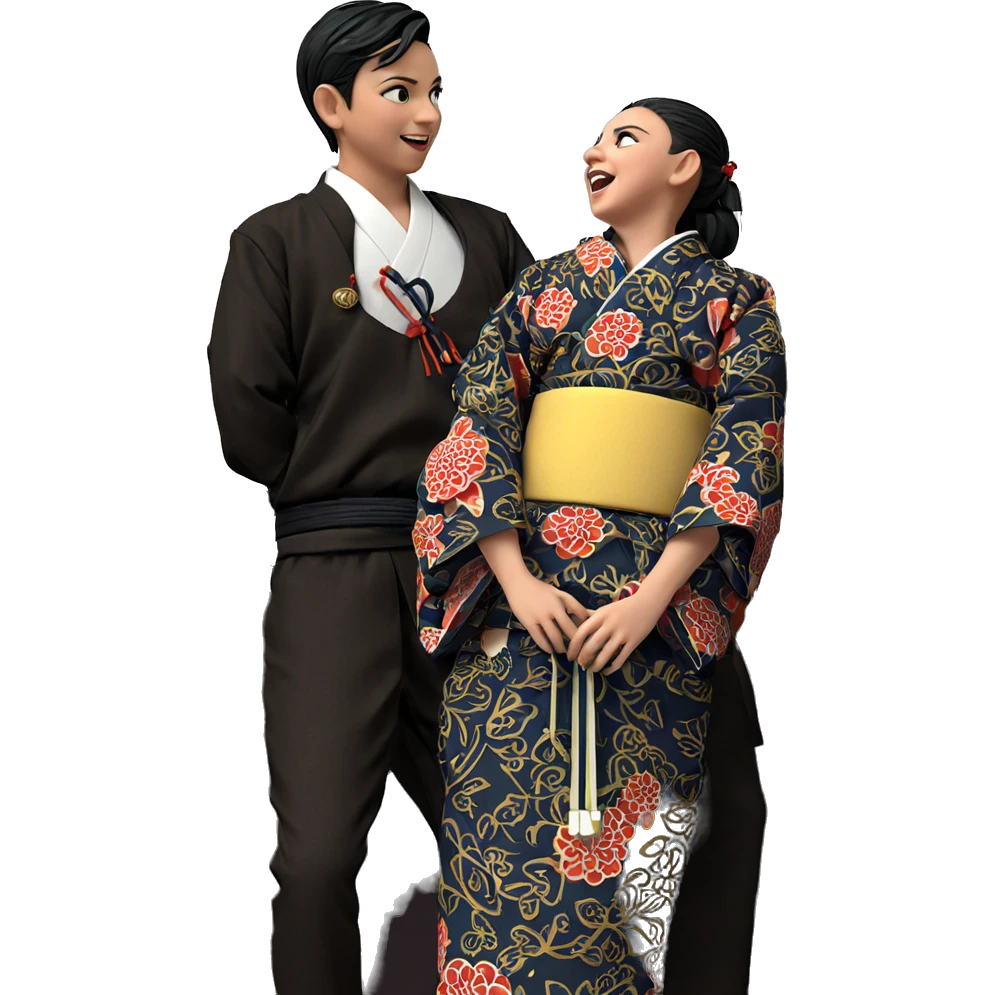 japanese boy in traditional kimono emoji