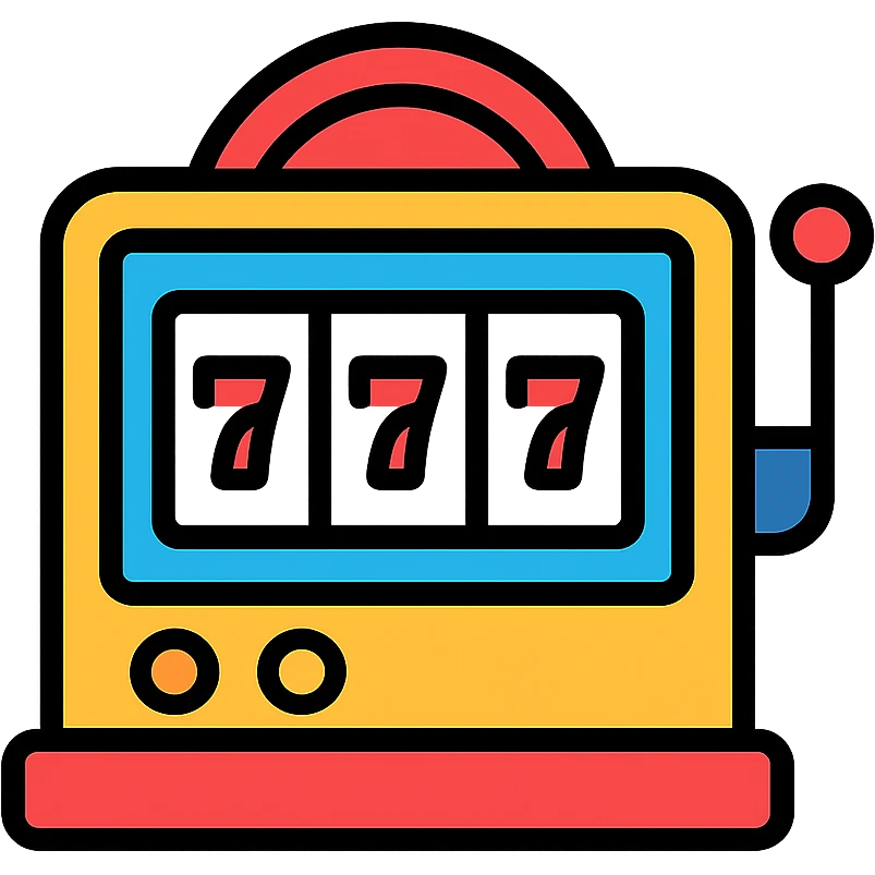 slot machine icon, clean and modern style emoji