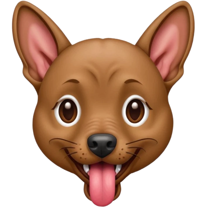 Xoloitzcuintle Dog silly expression with tongue sticking out emoji
