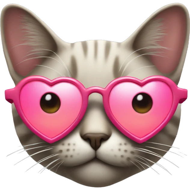cat wearing heart sunglasses emoji