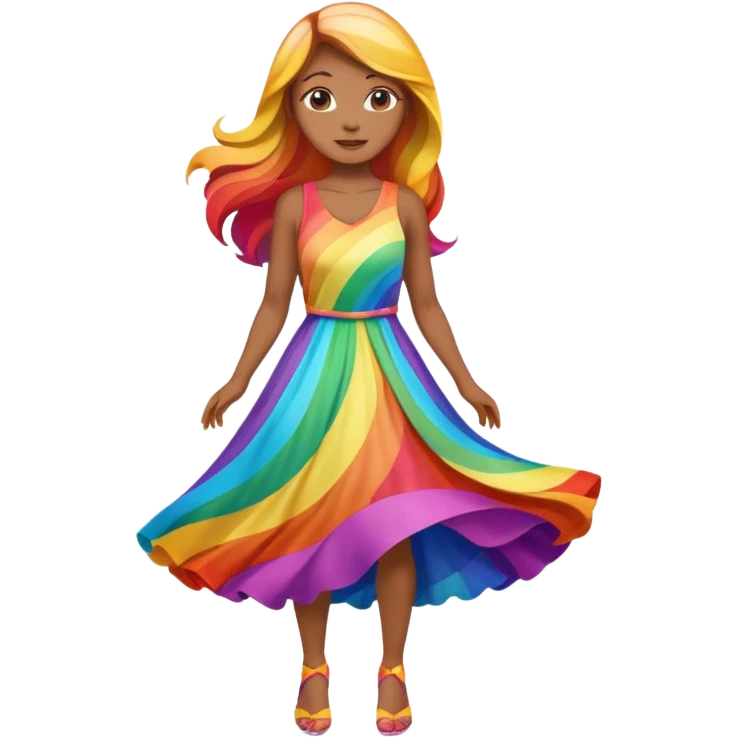 rainbow dress emoji