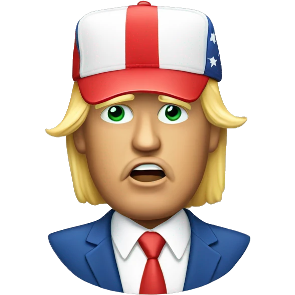 Trump wearing a maga hat  emoji