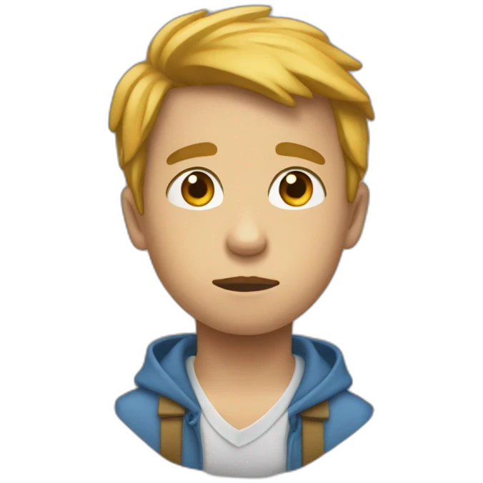 Un garçon qui pleure et qui dit même pas un vu emoji