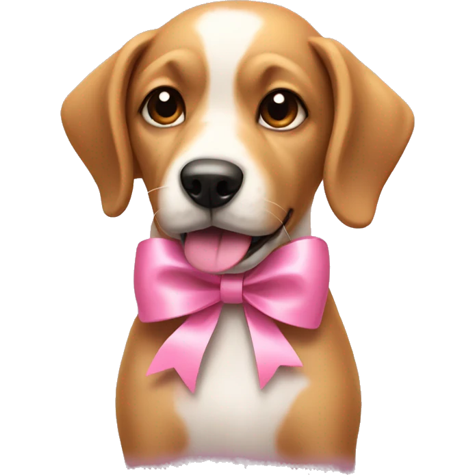 dog with a pink bow emoji