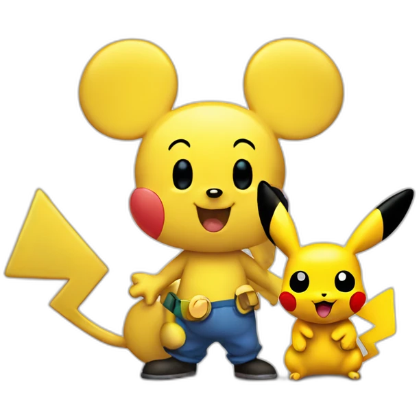 Mickey Mouse and pikachu emoji