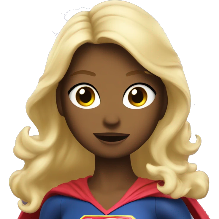 Supergirl with lightning emoji