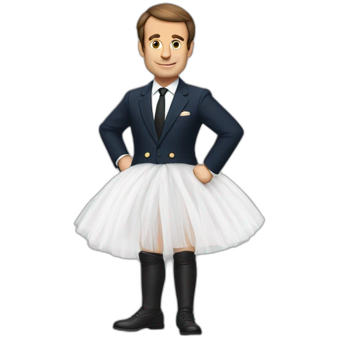 Macron avec un tutu emoji