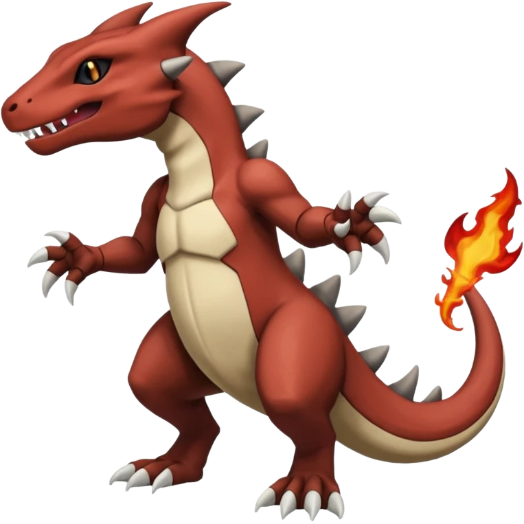 Black and magmatic Marowak-Cubone-Salandit-Charmeleon-fusion (full body) emoji