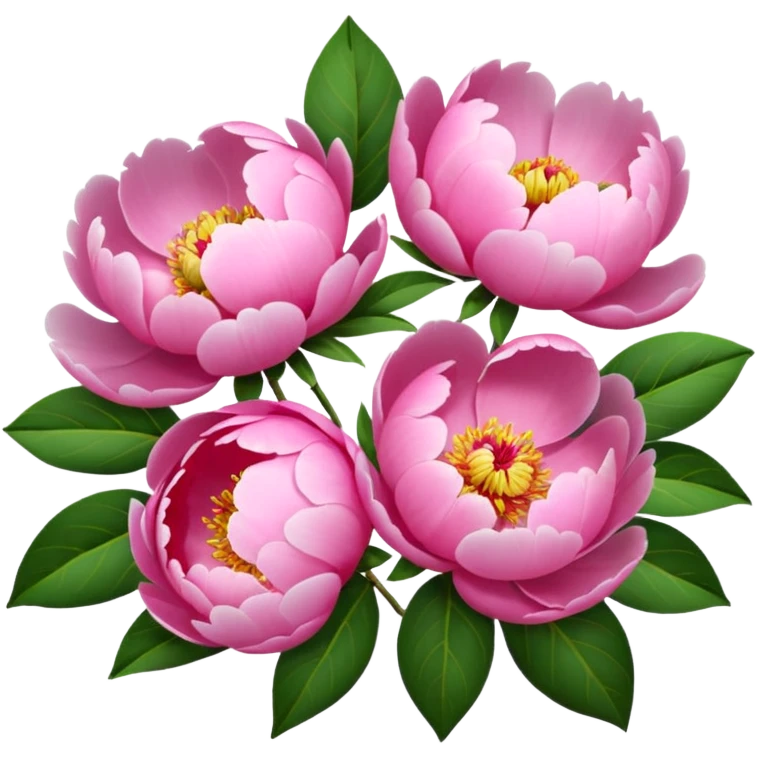 pink peonies  emoji