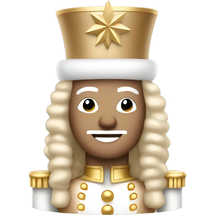 Beige themed Christmas nutcracker emoji