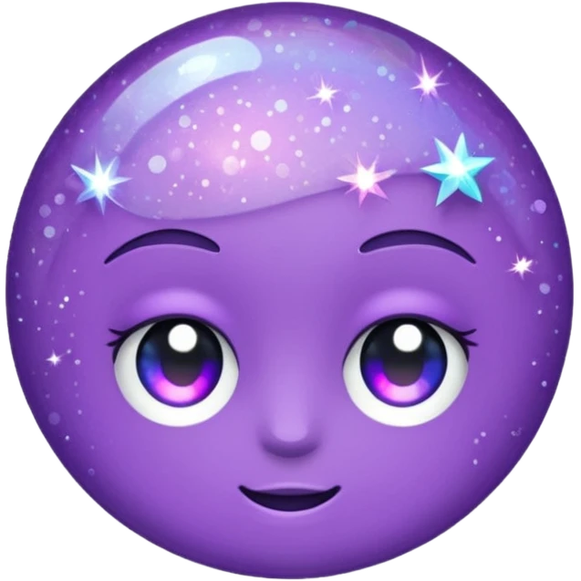 glitter purple no cancel emoji