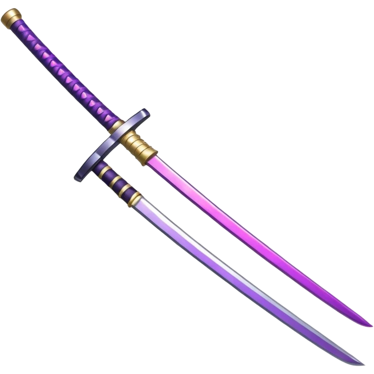glitter purple and pink katana emoji