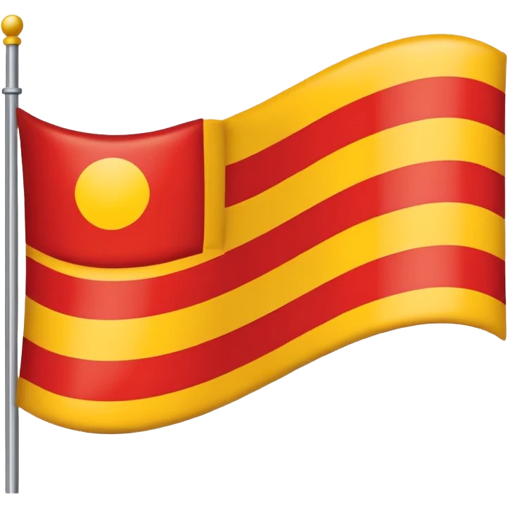 Flag with Yellow Color on the top and Red Color on the Bottom Only Two Portion equally made emoji