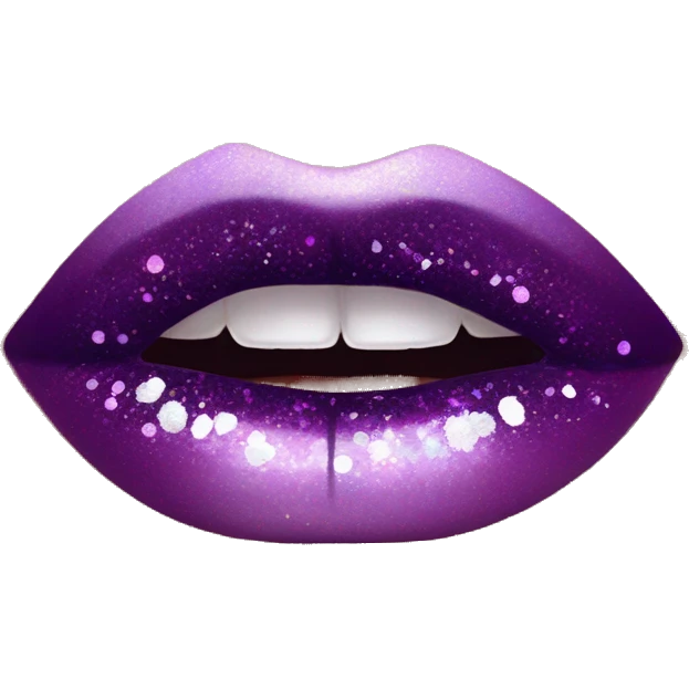 Purple ombre lip gloss with a lot of glitter emoji