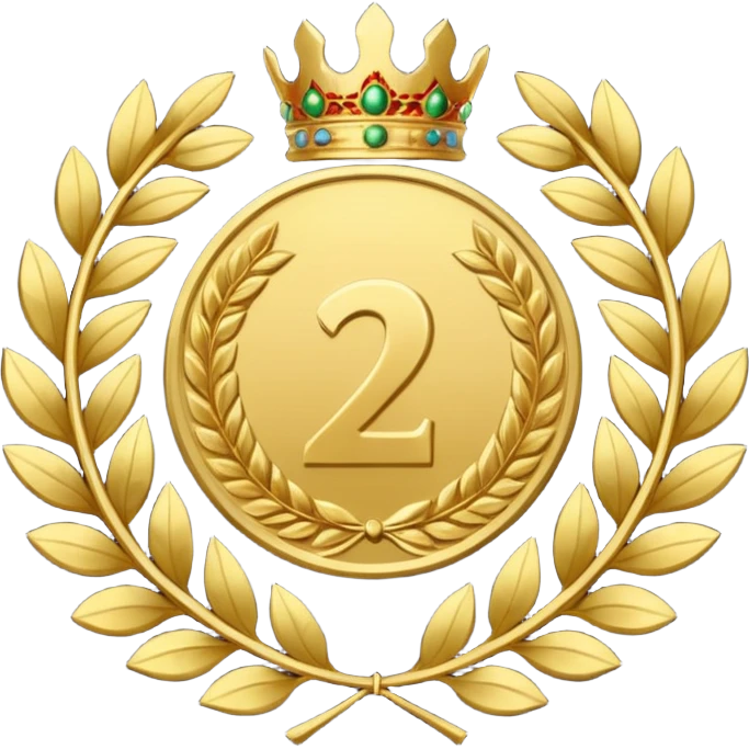 The number that took 23nd place was decorated with an imperial laurel wreath emoji