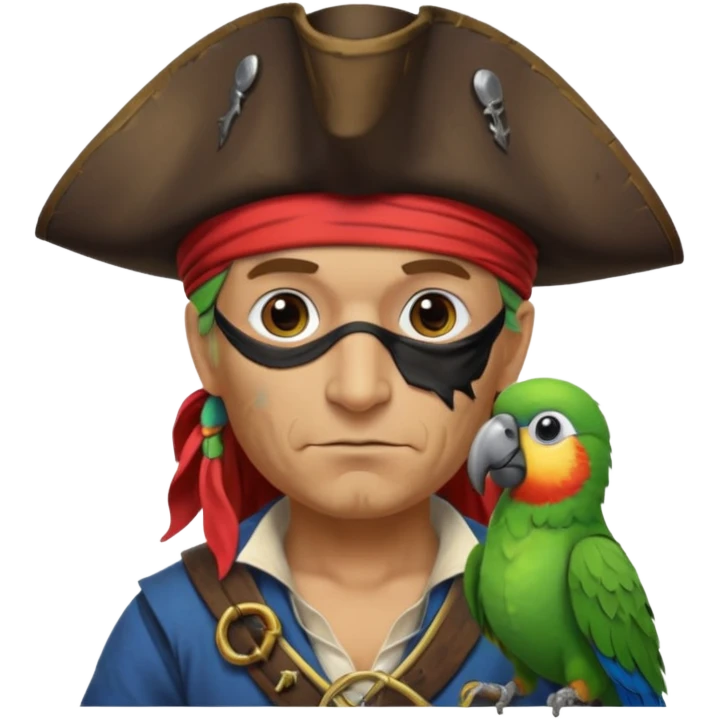 pirate and parrot emoji