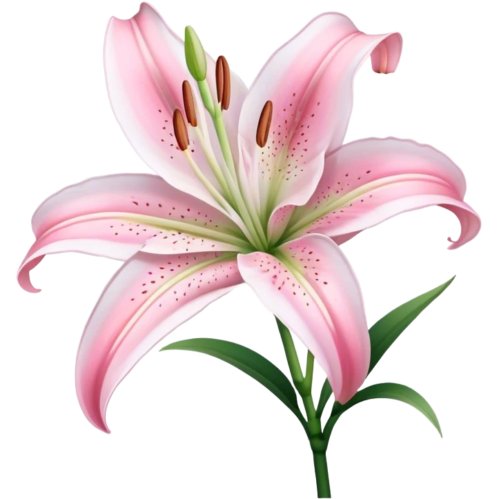 single Bi-Colored Oriental Lily, straight stem emoji