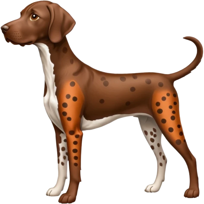 orange spotted german short haired pointer emoji